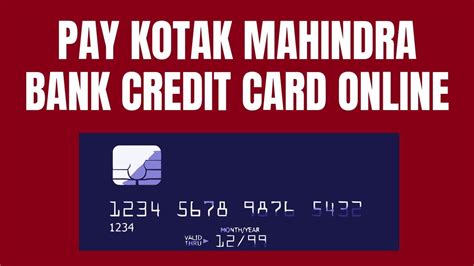 kotak mahindra bank credit card bill payment